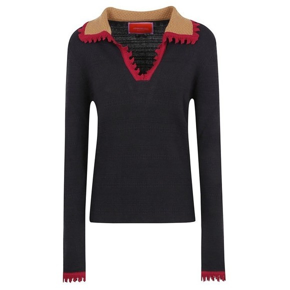 La Double J V-Neck Cashmere Blend Polo Jumper - NWT - Picture 1 of 2